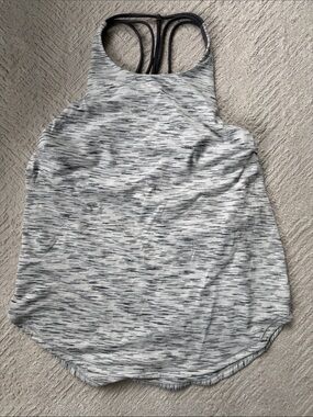 lululemon athletica Heathered Gray Layering Tank with Strappy Back